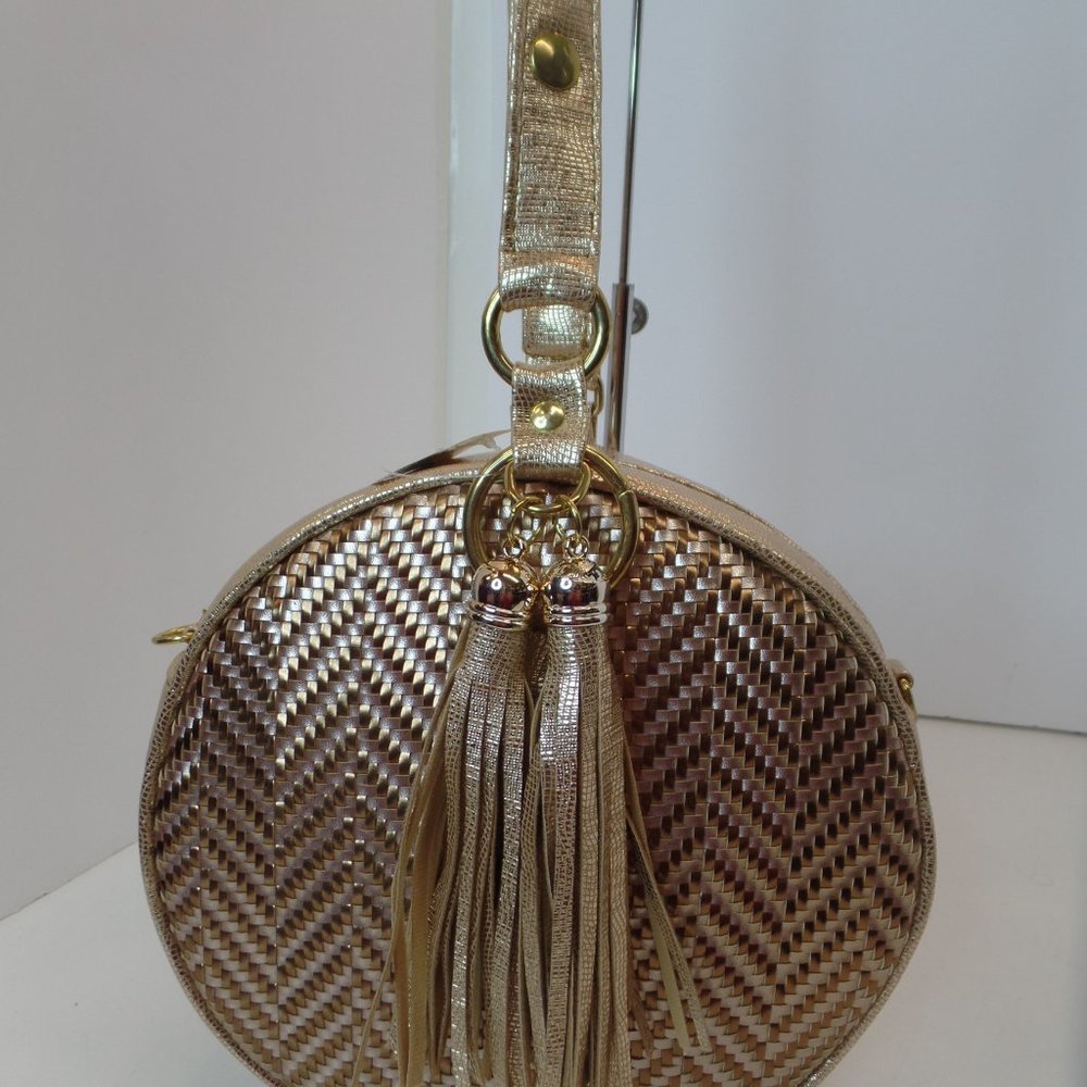 Producto Mexicano Round Multi Color Zippered Purse W Tassels Carrying Strap NWT - Picture 9 of 14